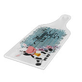 Planche À Découper Bébé Vache bleu rustique (Coin)