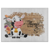 Planche À Découper Bébé Vache Rustique Brown (Devant)