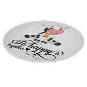 Planche À Découper Bébé Vache si heureux ensemble (Coin)