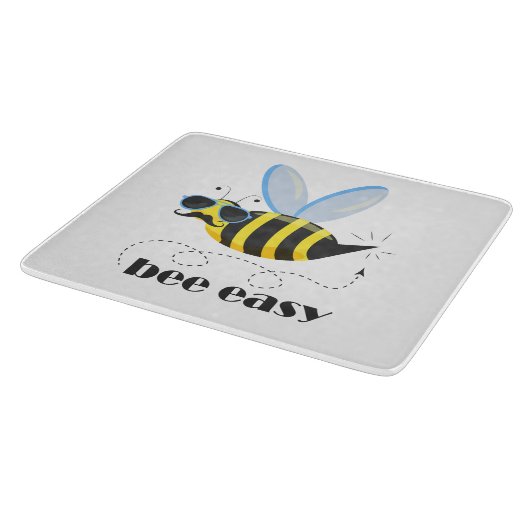 Planche À Découper Bee caractère avec mustache lunettes de soleil Bee (Coin)