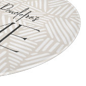 Planche À Découper Beige et blanc moderne géométrique maison minimale (Coin)