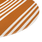 Planche À Découper Beige et orange brûlé cinq rayures motif (Coin)