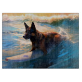 Planche À Découper Belge Shepherd Beach Surf Peinture (Devant)