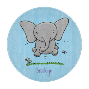 Planche À Découper Belle adorable dessin d'éléphant bébé