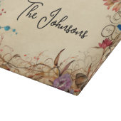 Planche À Découper Belle Boho Aesthétique Frontière Florale Boho (Coin)