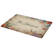 Planche À Découper Belle Boho Aesthétique Frontière Florale Boho (Coin)