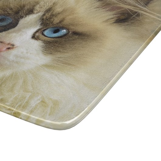 Planche À Découper Belle chatte de poupée avec yeux bleus (Coin)