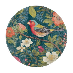 Planche À Découper Belle coloration Finch Oiseau Botanique