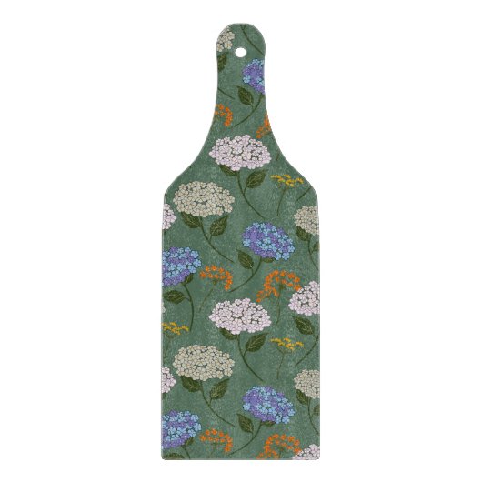 Planche À Découper Belle, couleur pastel Hydrangea & Fleur sauvage (Devant)