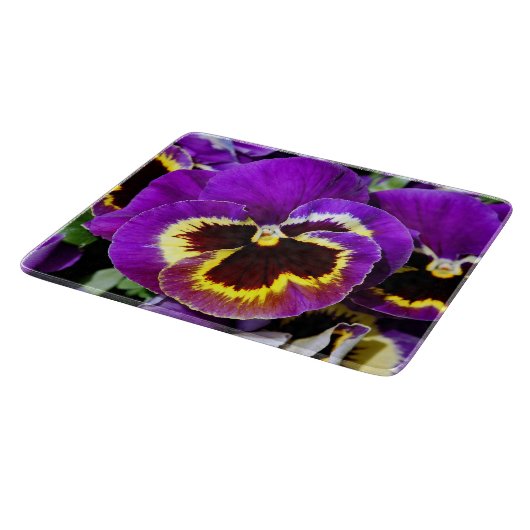 Planche À Découper Belle fleur pourpre de pensée (Coin)