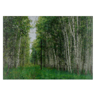 Planche À Découper Belle forêt de bouleaux