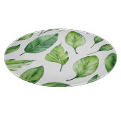 Planche À Découper belle impression avec feuilles verts délicats (Coin)