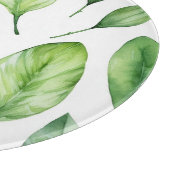 Planche À Découper belle impression avec feuilles verts délicats (Coin)