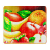 Planche À Découper Belle Peinture Tropicale De Fruits. Commandez dès (Devant)