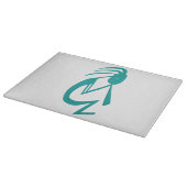 Planche À Découper Belle peinture Turquoise Kokopelli (Coin)