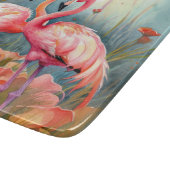 Planche À Découper Belle plage rose flamingo (Coin)