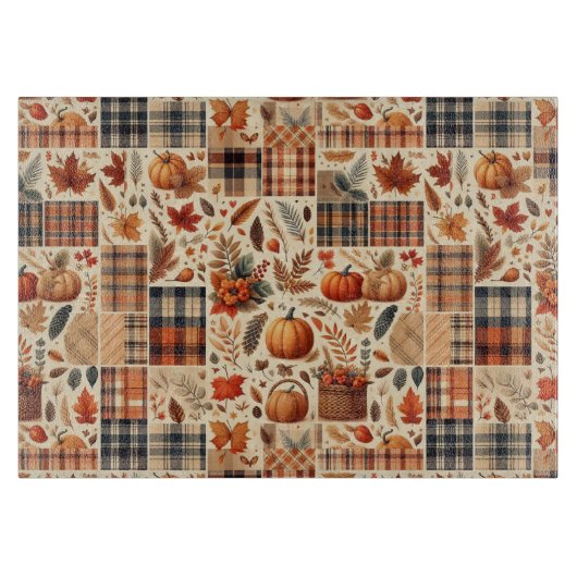 Planche À Découper Belle Plaid d'Automne (Devant)
