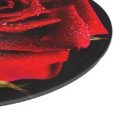 Planche À Découper Belle rose rouge (Coin)