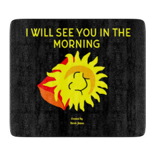 Planche À Découper Belle table de coupe de soleil de nuit 15,2 cm x 1