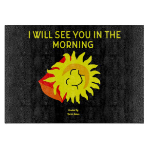 Planche À Découper Belle table de coupe de soleil de nuit 27,9 cm x 2