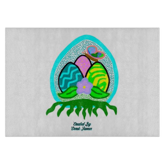 Planche À Découper Belle table de coupe des oeufs de Pâques (Devant)