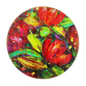 Planche À Découper "Belles Fleurs" Beau Art. Acheter Maintenant (Devant)