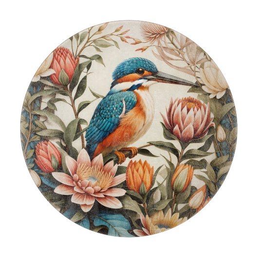 Planche À Découper Belles fleurs d'Alcyon et de Protéa (Devant)