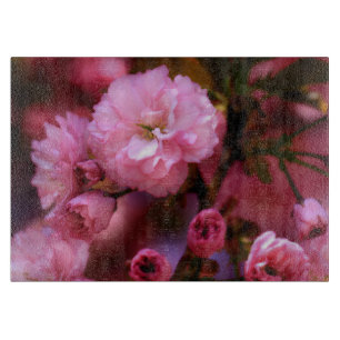 Planche À Découper Belles fleurs de cerisiers rose printemps