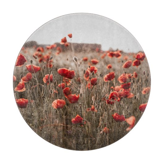 Planche À Découper belles fleurs de coquelicot (Devant)