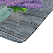 Planche À Découper Belles Lilacs En Mason Jar Rustique (Coin)