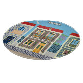 Planche À Découper Belles maisons portugaises avec tuiles ou azulejos (Coin)