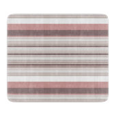 Planche À Découper Belles rayures brunes blanches (Devant)