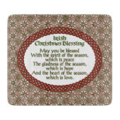 Planche À Découper Bénédiction irlandaise de Noël, vacances celtiques (Devant)