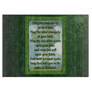 Planche À Découper Bénédiction irlandaise verte