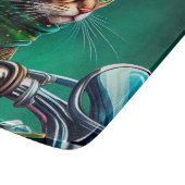 Planche À Découper Bengal Chat conduire vélo St. Patrick's Day (Coin)