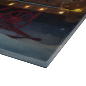 Planche À Découper Bengale Chat Snowy Sleigh Ride Décor de Noël (Coin)