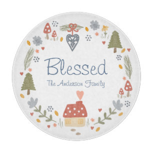 Planche À Découper Bénie Personnalisé Cosy Country Cottage Hygge