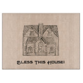 Planche À Découper Bénis cette maison avec texte et image modèles (Devant)