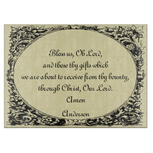 Planche À Découper Bénis-Nous, Oh Seigneur ! (Devant)