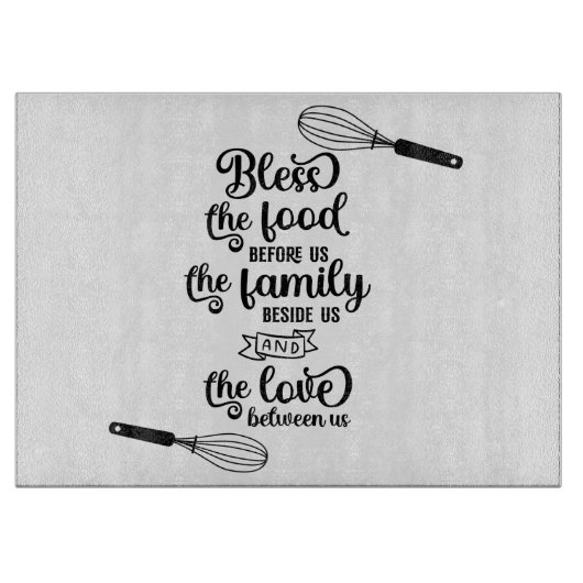 Planche À Découper Bénis soit la nourriture (Devant)