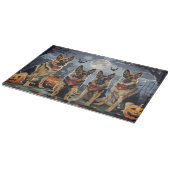 Planche À Découper Berger allemand Halloween Éffrayant (Coin)