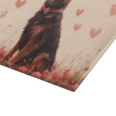 Planche À Découper Berger anatolien avec Rose - Saint-Valentin (Coin)