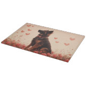 Planche À Découper Berger anatolien avec Rose - Saint-Valentin (Coin)