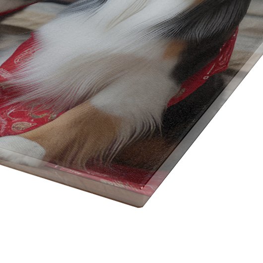 Planche À Découper Berger australien près de la cheminée Noël (Coin)