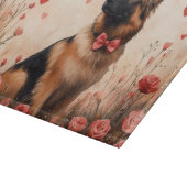 Planche À Découper Berger belge avec des roses - Saint-Valentin (Coin)