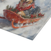 Planche À Découper Berger belge en luge Laisser neiger Noël (Coin)