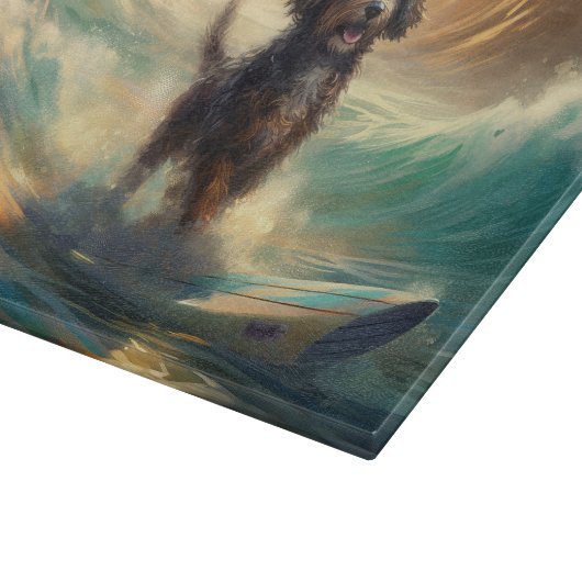Planche À Découper Bernedoodle Beach Surf Peinture (Coin)