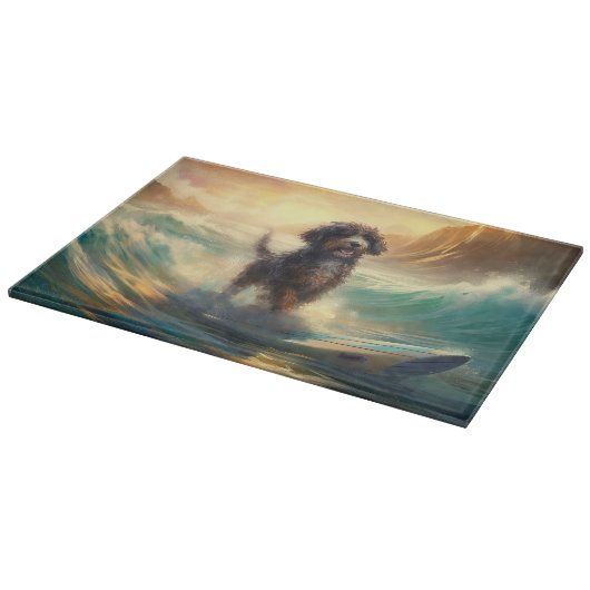 Planche À Découper Bernedoodle Beach Surf Peinture (Coin)