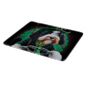 Planche À Découper Bernedoodle Chien conduisant vélo St. Patrick's Da (Coin)