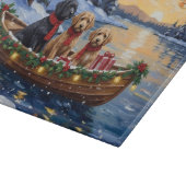 Planche À Découper Bernedoodle Christmas Boat Holiday (Coin)